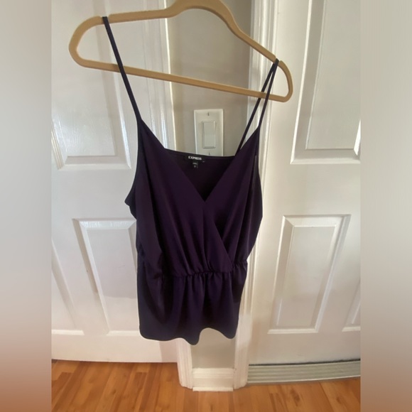 Express Top/Spaghetti Straps V Neck Women’s Size Large.Pretty purple plum color. - Picture 2 of 4